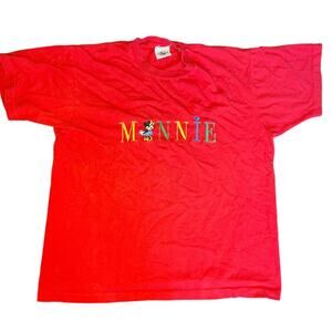 Mickey & Co Disney VTG 90s Minnie Embroidered T-Shirt Sz XL